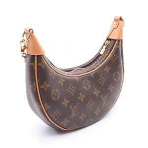 Louis Vuitton Loop Shoulder Bag Canvas Leather Monogram Brown